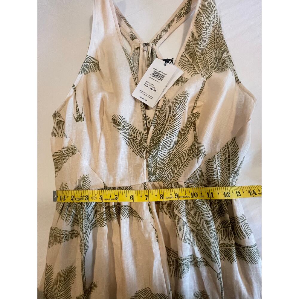 Reiss Anna Foliage Print Linen Midi Dress - Picture 12 of 14